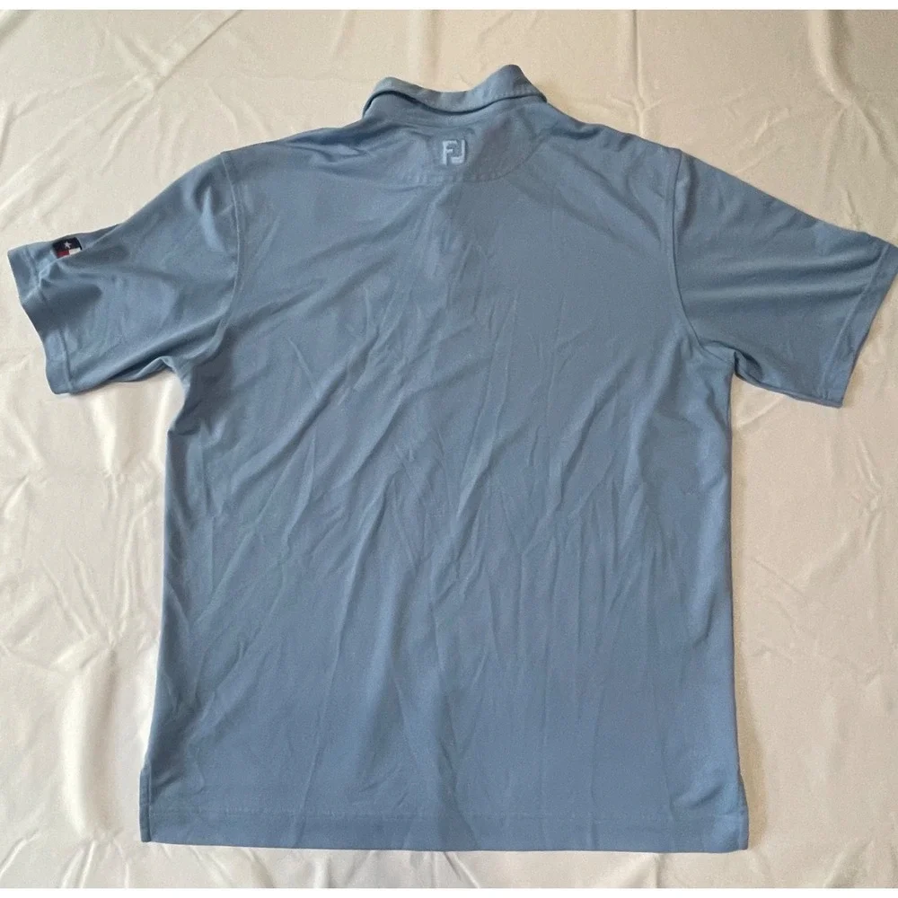 FJ Golf Polo Shirt Size XL Blue  White Striped The‎ Woodlands Country Club